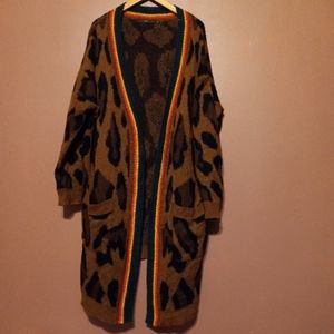 Azel hazel hazel hazel haze animal print cardigan